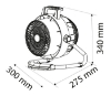 Attēls Sildītājs un ventilators, 2 in 1, 2400W, manuālais tips