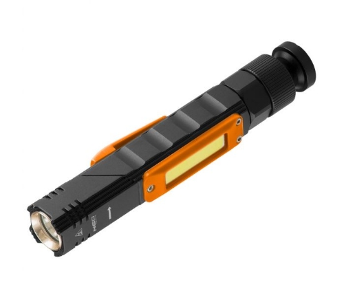 Attēls Kabatas lukturis 3W, 300 lm, 70m, LED Cree XPE + COB, IP20, 2000mAh 3.7 Li-ion