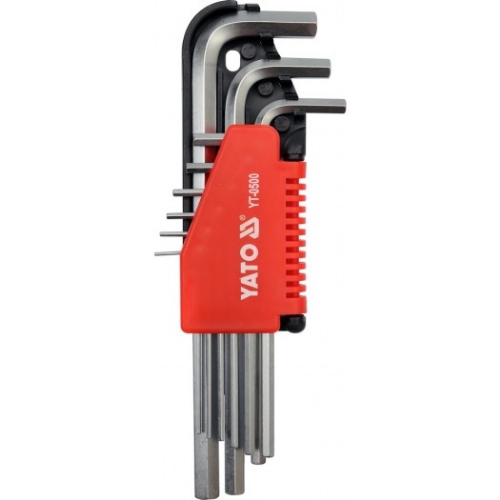 Picture of Hex key set 9 pcs., CrV6150, long