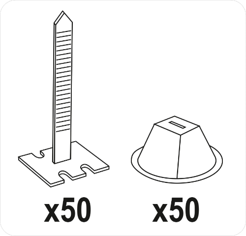 Attēls Komplekts "Tile level cap+strip" 50+50gb